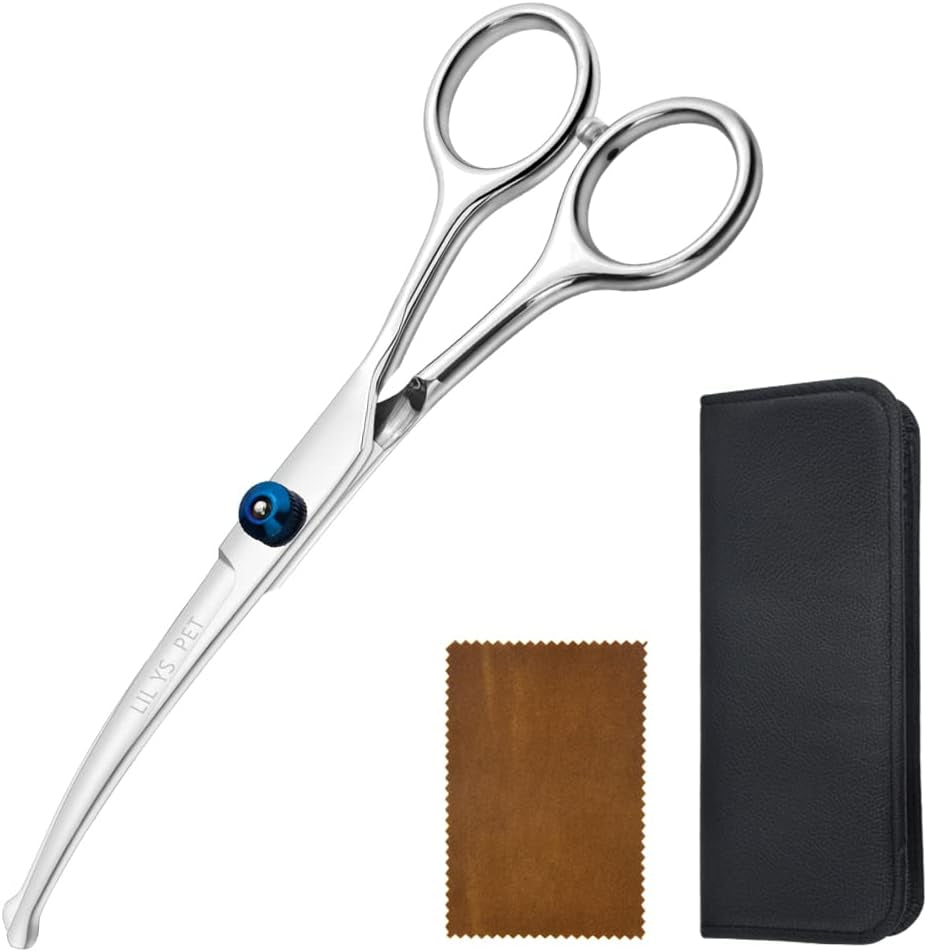6.5" Right-Handed Pet Grooming Scissor: Round-Tip Stainless Steel - Safe for Dogs and Cats