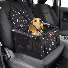 Portable Dog Car Seat: Clip-On Safety Leash, Anti-Collapse Design