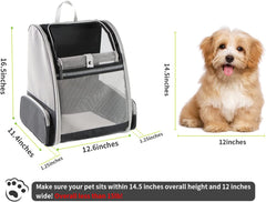 Innovative Bubble Backpack Pet Carrier: for Cats and Dogs, Black