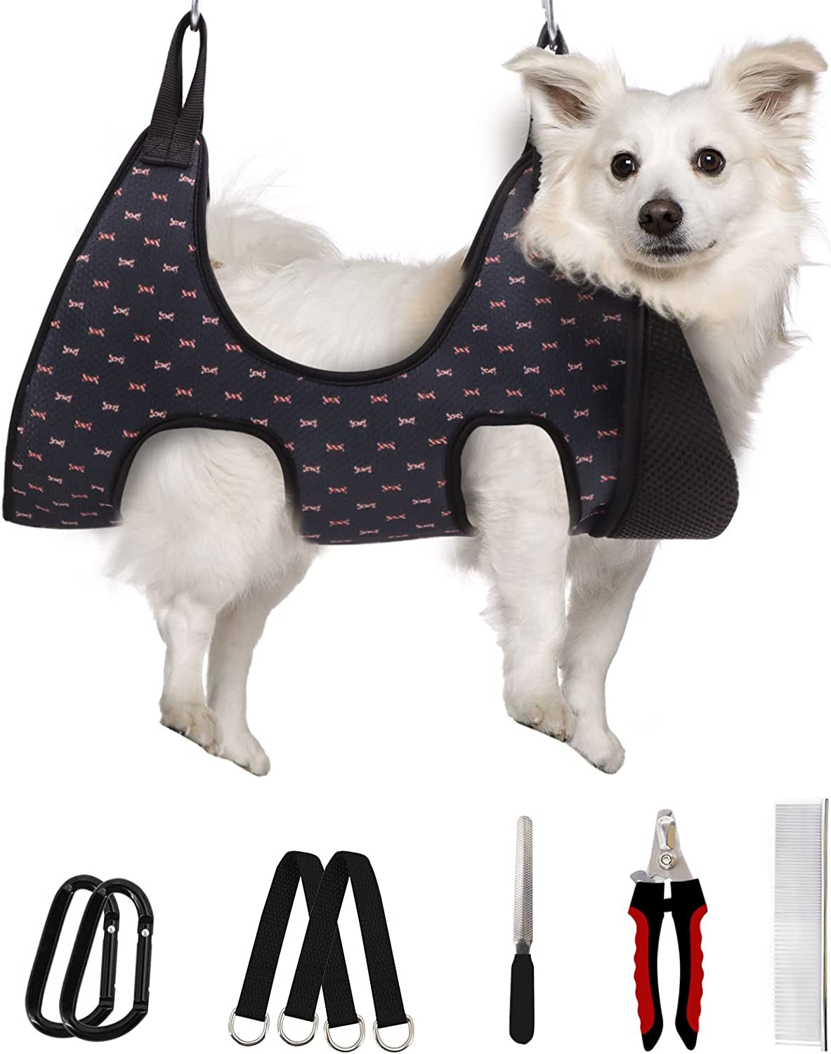 Pet Grooming Hammock Harness: Restraint Sling for Cats & Dogs - Nail Trimming Helper