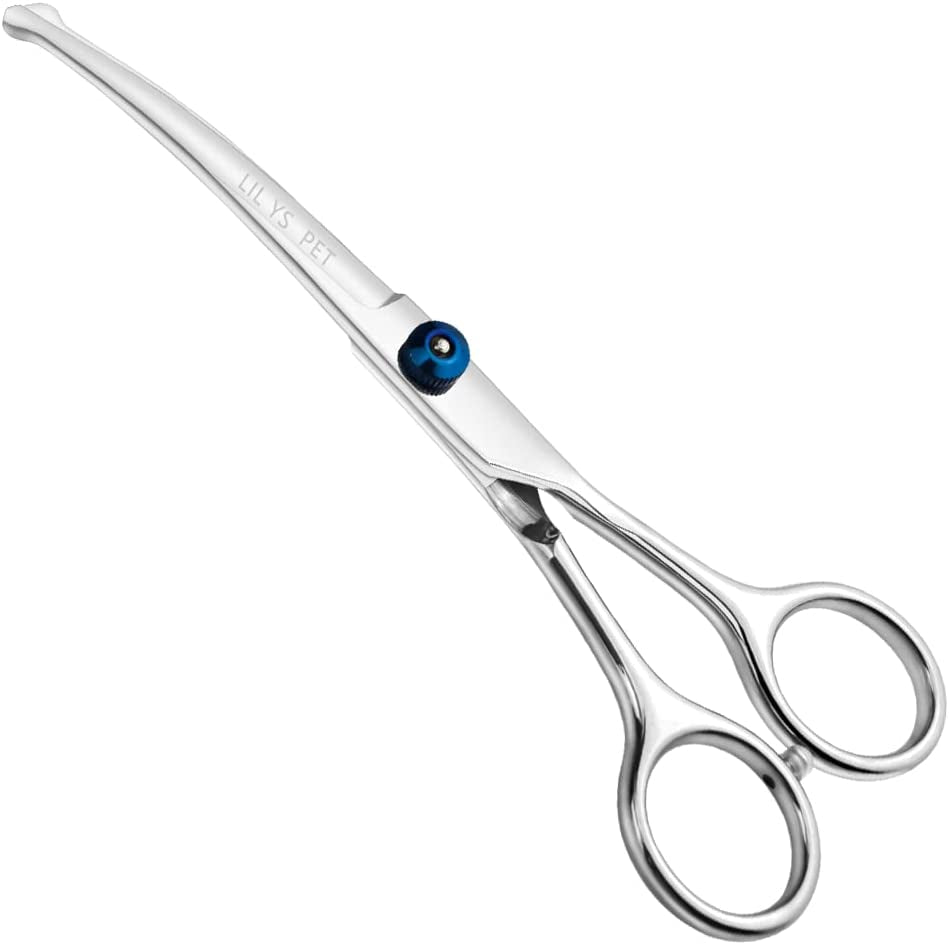 6.5" Right-Handed Pet Grooming Scissor: Round-Tip Stainless Steel - Safe for Dogs and Cats